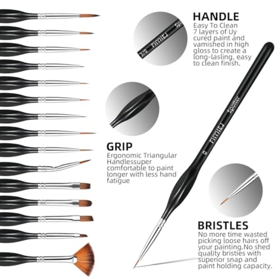 Detail Paint Brushes Set, 15PC - Detailing Brush Set recensie en prijs