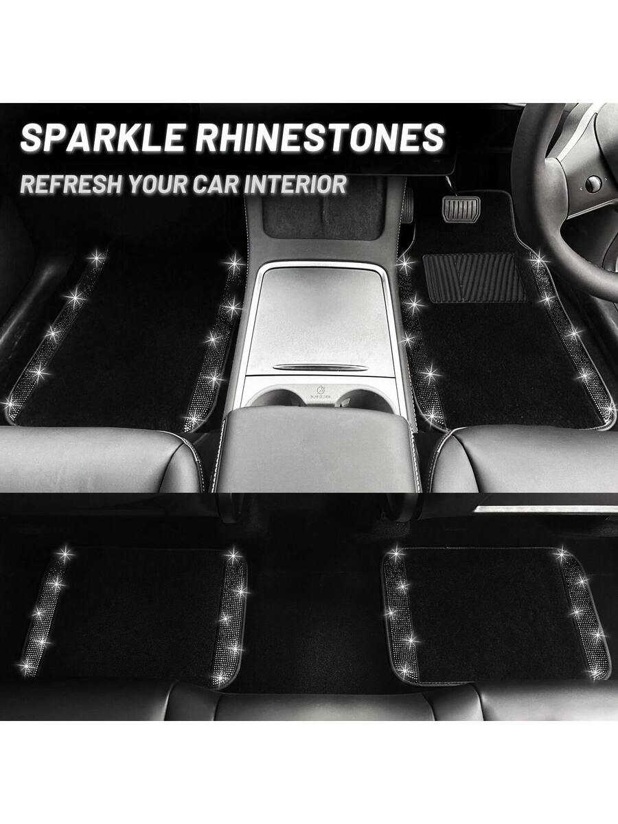 Bling Car Floor Mats Set With  - Dirt Brush Interior recensie en prijs