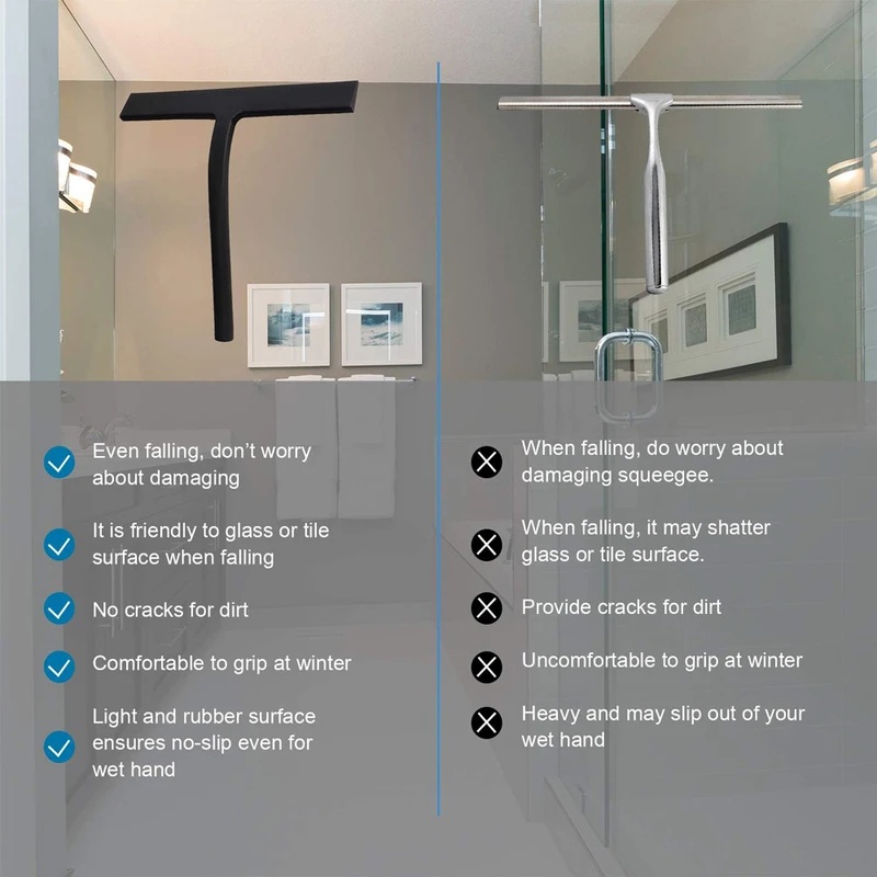 Matte Black Silicone Squeegee  - Glass Cleaner Streak recensie en prijs