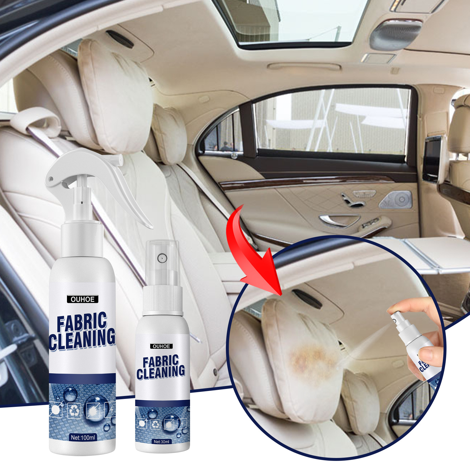 Fabric Cleaning Spray Car Clea - Seat Cleaner Fabric recensie en prijs