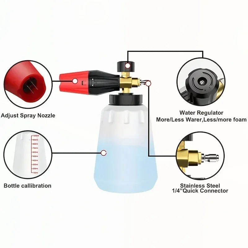 Adjustable Snow Foam Lance 1L  - Pressure Washer Foam Gun recensie en prijs