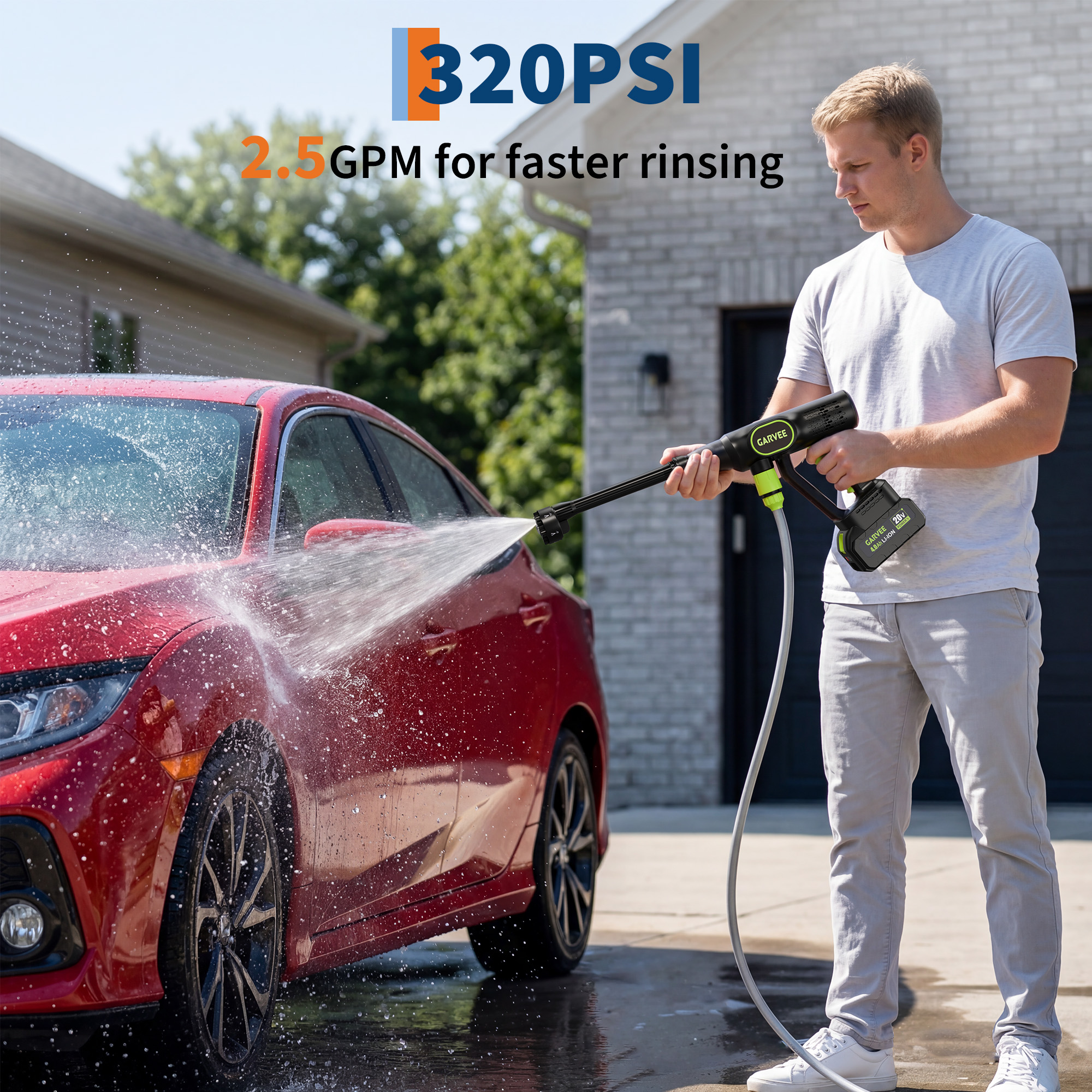 Cordless Pressure Washer, 320  - Foam Cannon Car Wash recensie en prijs