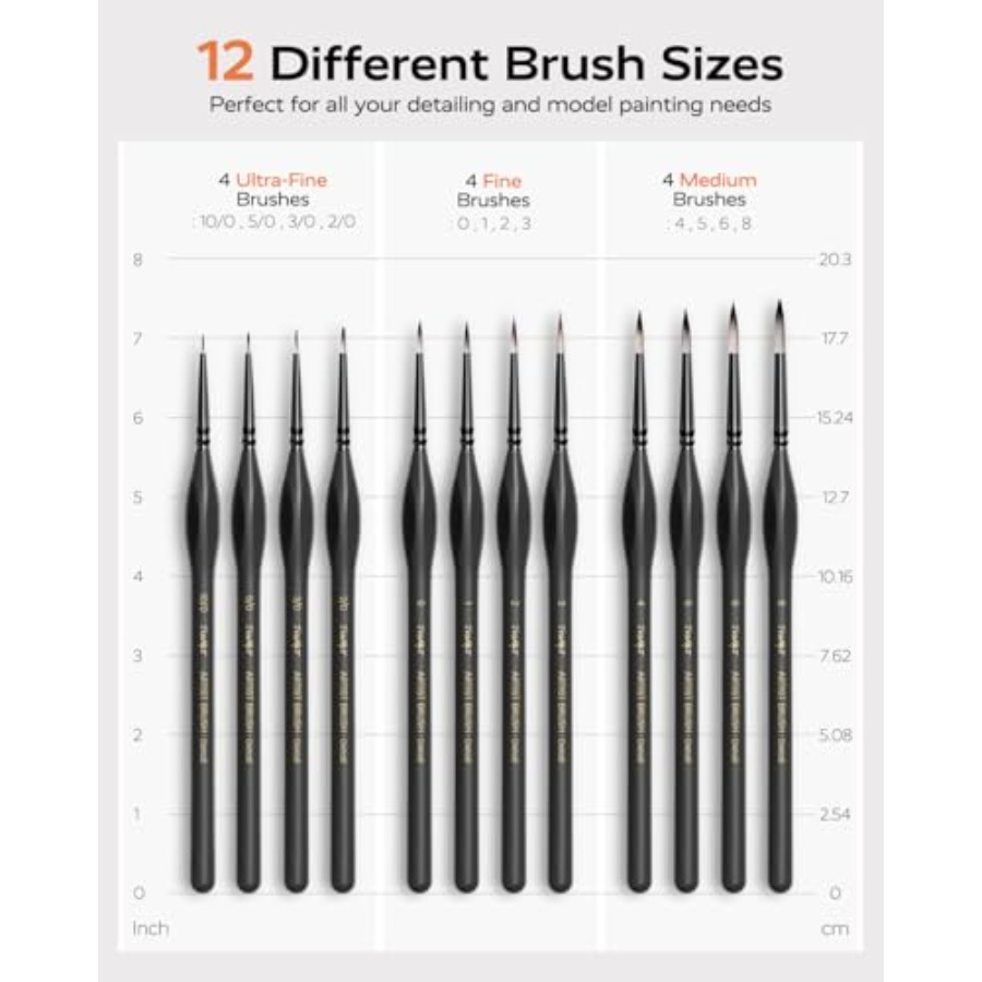 Detail Paint Brushes Set, 12 P - Detailing Brush Set recensie en prijs