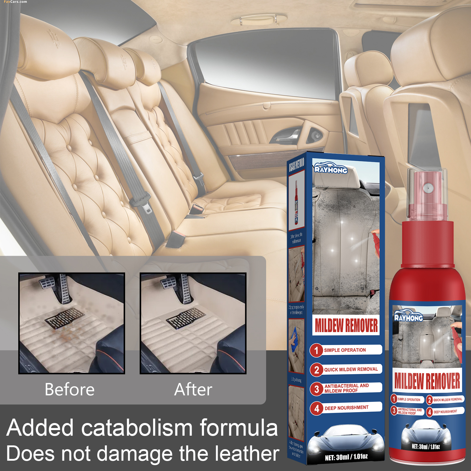 Car Mildew Remover Spray Multi - Leather Cleaner Interior recensie en prijs